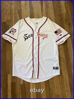 #3 Game Issued Portland Sea Dogs 4th Of July USA Specialty Jersey Red Sox