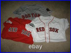 (3) Game Worn Robbie Scott Boston Red Sox Post Season Jerseys 2016-2017