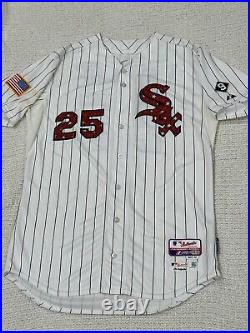 ADAM LAROCHE 2015 Game Used Home 4th of July Jersey Chicago White Sox sz 46