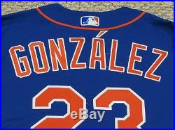 ADRIAN GONZALEZ size 50 2018 New York Mets game used jersey home blue MLB HOLO