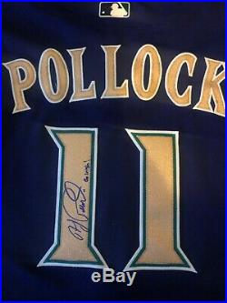 AJ Pollock Diamondbacks Game used worn autographed jersey JSA MLB auth Dodgers