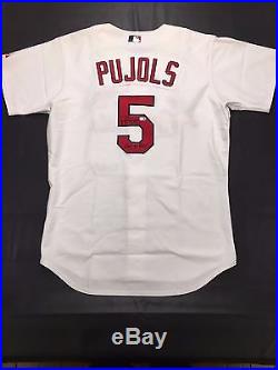 ALBERT PUJOLS 2003 Game Used Signed Auto CARDINALS Jersey LOA PSA/DNA ANGELS