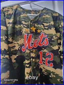 ANDRES GIMENEZ Game Worn USED AUTOGRAPHED METS MINOR LEAGUE JERSEY PHOTO MATCHED