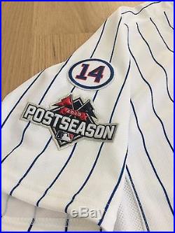 ANTHONY RIZZO AUTOGRAPHED GAME ISSUED USED CHICAGO CUBS 2015 POSTSEASON JERSEY
