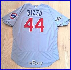 Anthony Rizzo Game Used Worn 2016 Chicago Cubs Postseason Jersey World Series