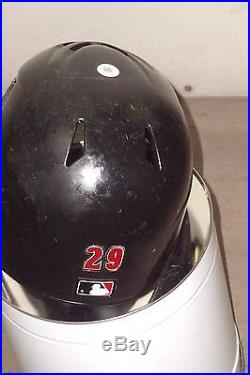 ARIZONA DIAMONDBACKS Brad Ziegler game-used black #29 batting helmet (2012-2014)