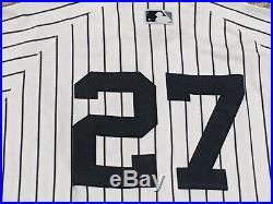 AUSTIN ROMINE #27 size 46 2017 Yankees Game Used Jersey HOME STEINER MLB HOLO
