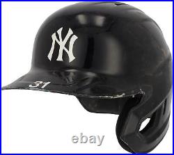 Aaron Hicks Yankees Game-Used Navy Batting Helmet vs. Red Sox on April 8, 2022