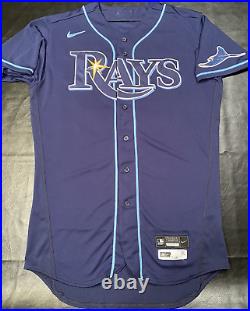 Adam Conley 2021 Nike Game Used Tampa Bay Rays Jersey Size 44
