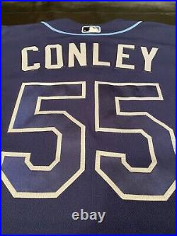 Adam Conley 2021 Nike Game Used Tampa Bay Rays Jersey Size 44