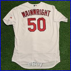 Adam Wainwright St. Lous Cardinals Game Used Worn Jersey 2016 MLB Auth