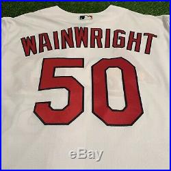 Adam Wainwright St. Lous Cardinals Game Used Worn Jersey 2016 MLB Auth