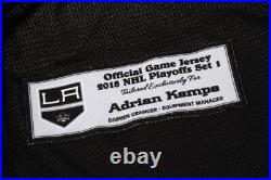 Adrian Kempe Los Angeles Kings GU #9 Black Jersey 2018 Playoffs Size 56