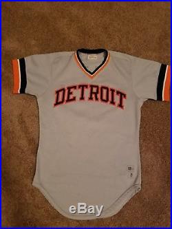 Alan Trammell 1983 Game Used Worn Road Jersey Detroit Tigers 100 percent real