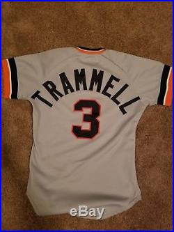 Alan Trammell 1983 Game Used Worn Road Jersey Detroit Tigers 100 percent real