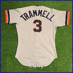 Alan Trammell Detroit Tigers Game Used Worn Jersey 1988 Mears A10
