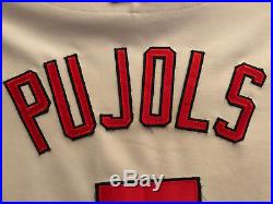 Albert Pujols Cardinals 2010 Game Used Road jersey