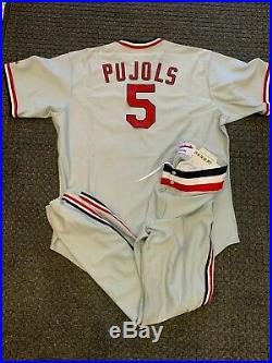 Albert Pujols St. Louis Cardinals 1971 Throwback Game Used Jersey Pants Petco