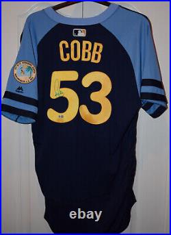 Alex Cobb Game Used & Autographed Turn Back the Clock Complete Uniform