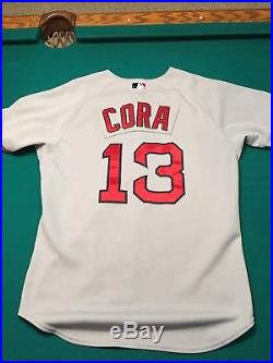 Alex Cora Red Sox Game Used Jersey MLB Authenticated With LOA