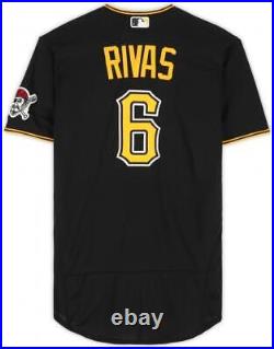 Alfonso Rivas Pittsburgh Pirates Player-Issued #6 Black Home Jersey