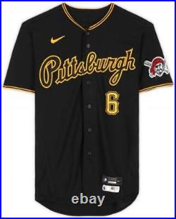 Alfonso Rivas Pittsburgh Pirates Player-Issued #6 Black Road Jersey