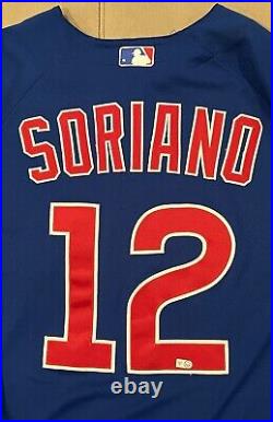 Alfonso Soriano Game Used Worn 2013 Chicago Cubs Jersey MLB Holo Used