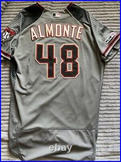 Almonte Size 46 Game Used Jersey Majestic Authentic 2019 Arizona Diamondbacks