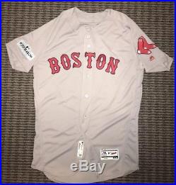 Andrew Benintendi Boston Red Sox Game Issued Used Jersey 2017 Playoffs