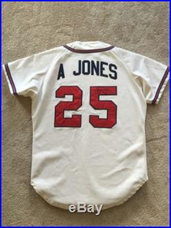 Andruw Jones Autographed Game Worn Used 90s Atlanta Braves Minor League Jersey