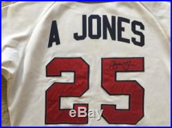 Andruw Jones Autographed Game Worn Used 90s Atlanta Braves Minor League Jersey