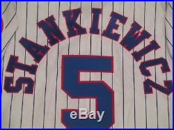 Andy Stankiewicz #5 size 46 1997 Montreal Expos Game used jersey Home White