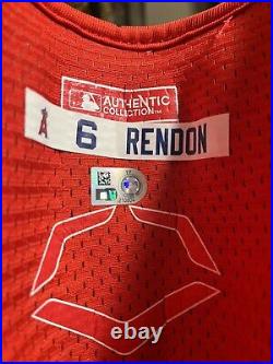 Anthony Rendon 2022 Angels Game Used Issued Batting Shin Guard MLB Hologram