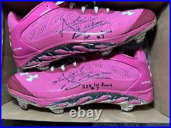 Archie Bradley Autographed Game Used Cleats. 2013 Mobile Bay Bears Mother's Day