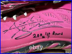 Archie Bradley Autographed Game Used Cleats. 2013 Mobile Bay Bears Mother's Day