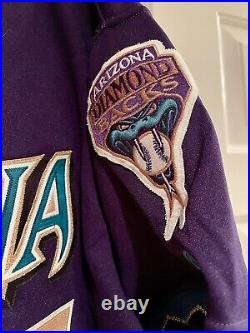 Armando Reynoso 2001 Game Used Worn Arizona Diamondbacks Purple Jersey With COA