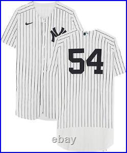 Aroldis Chapman New York Yankees Player-Worn #54 White Pinstripe Item#12294649