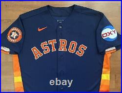 Astros Game Issued Jersey David Hensley #17 Blue Rainbow Alternate OXY Patch