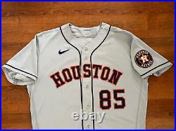 Astros Game Used Jersey World Series Worn 2021 Javier Bracamonte #85 Road Gray