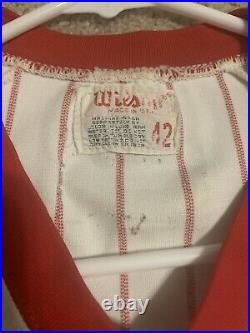 Atlanta Braves 1976-79 Rare Red Pinstripe Game Jersey