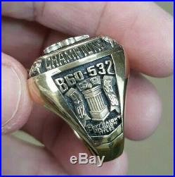 Atlanta Braves 1999 Baseball Championship 10k Gold Ring Team Sourced Staff