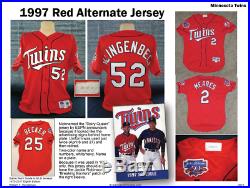 Authentic 1997 Minnesota Twins Red Dairy Queen Jersey, Size 48, factory blem