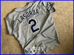 Authentic 1999 LOS ANGELES DODGERS Tommy Lasorda GAME WORN Russell Jersey 48
