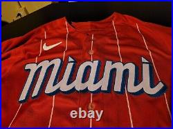 Authentic Game Issued City Connect Marlins Jazz Chizlom jersey 40 VERY RARE