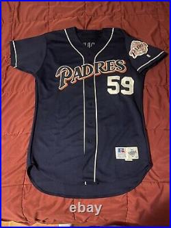 Authentic Junior Herndon #59 San Diego Padres Game Used Alternate Jersey 46