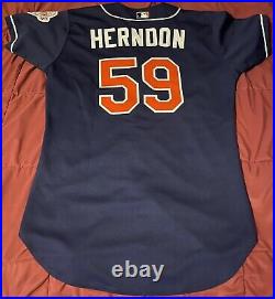 Authentic Junior Herndon #59 San Diego Padres Game Used Alternate Jersey 46