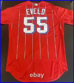 Authentic MIAMI MARLINS TOMMY EVELD 2021 GAME/Team ISSUED CITY CONNECT JERSEY 46