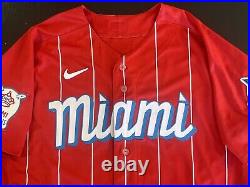 Authentic MIAMI MARLINS TOMMY EVELD 2021 GAME/Team ISSUED CITY CONNECT JERSEY 46