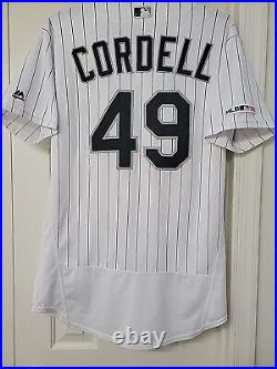 Authentic Majestic 2019 Chicago White Sox Ryan Cordell Game Used Jersey 46 XL