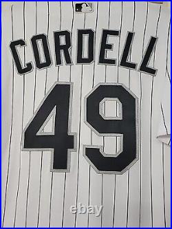Authentic Majestic 2019 Chicago White Sox Ryan Cordell Game Used Jersey 46 XL